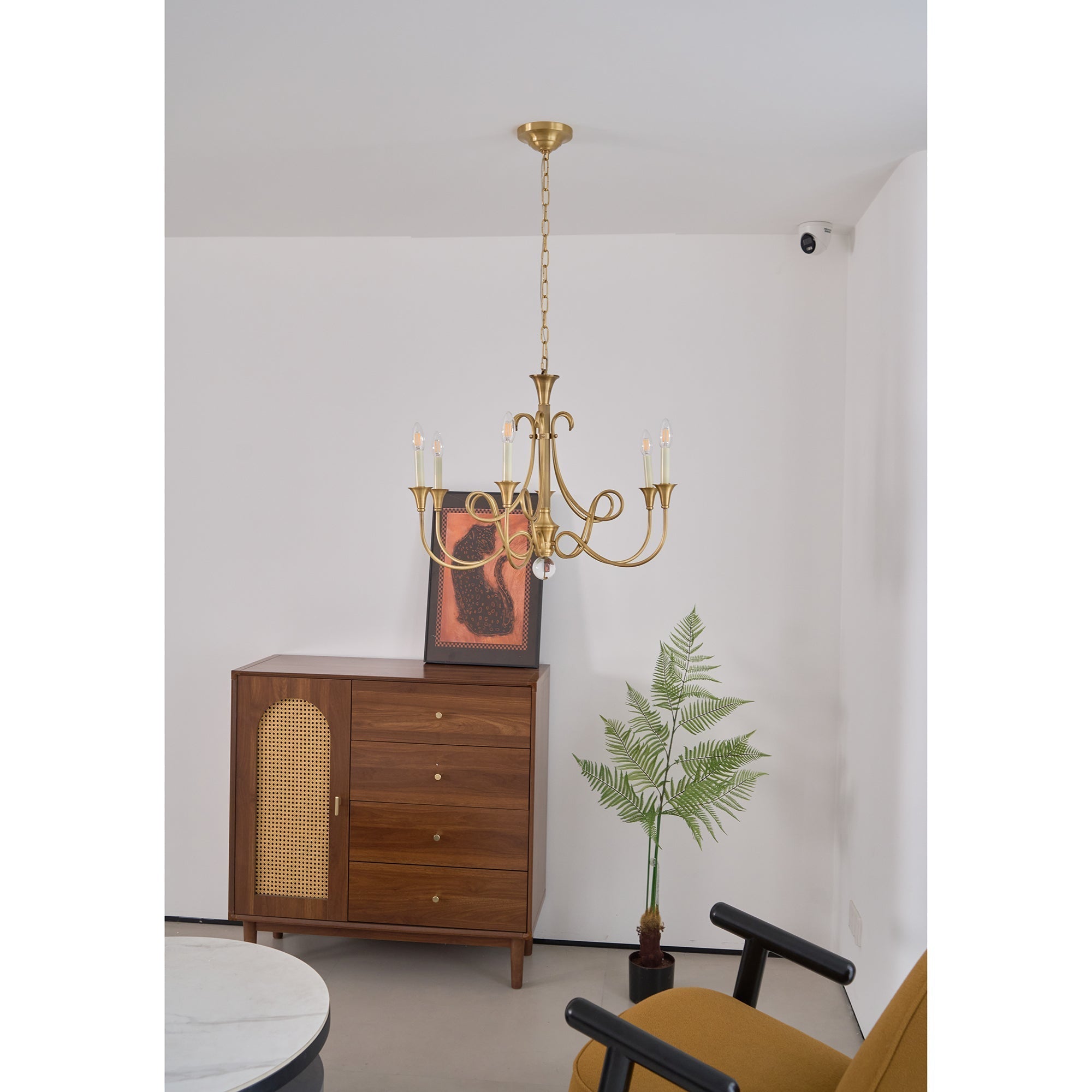 Braid Vintage Double Twist Brass Crystal Chandelier - Lamp Copper