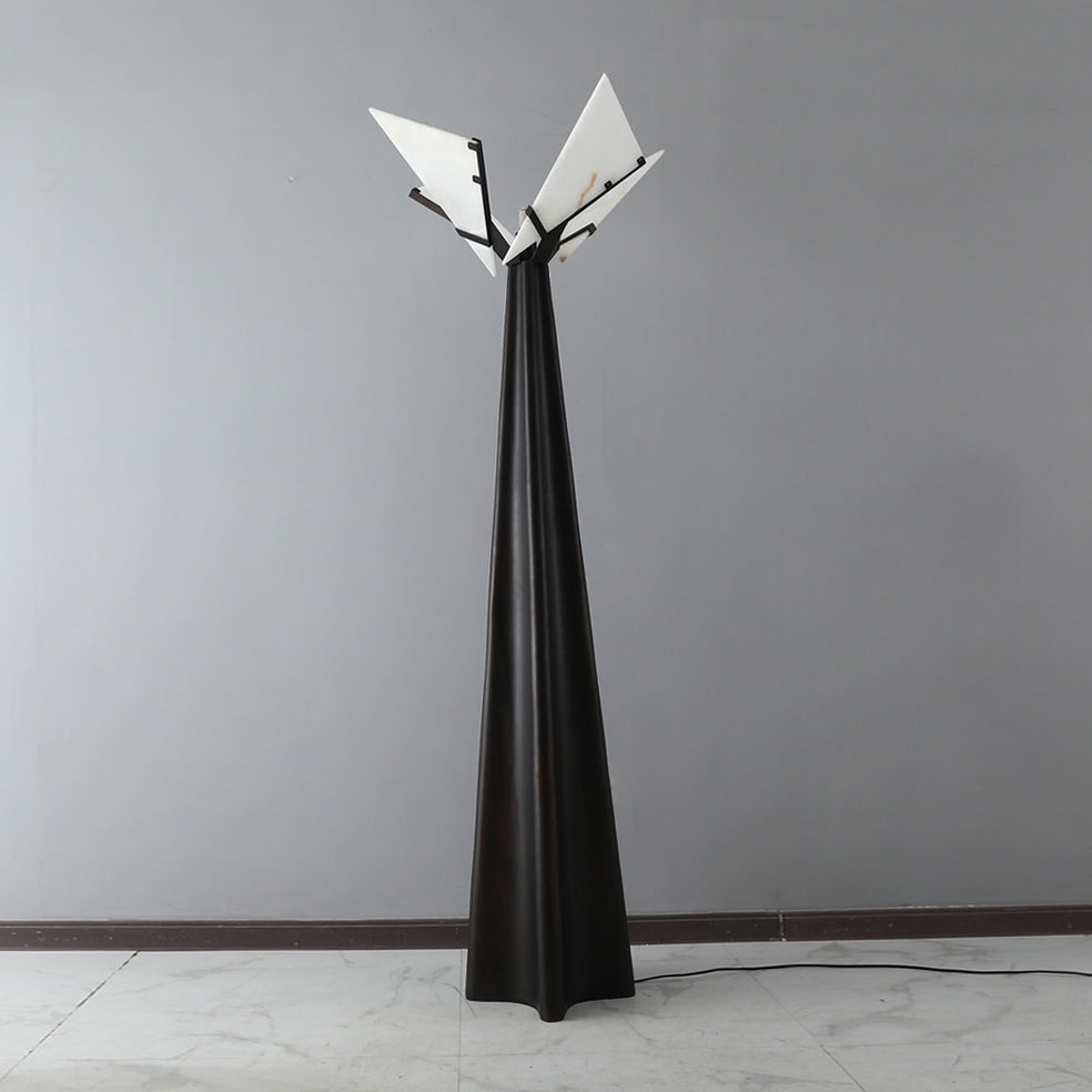 Drape Alabaster Floor Lamp - Lamp Copper