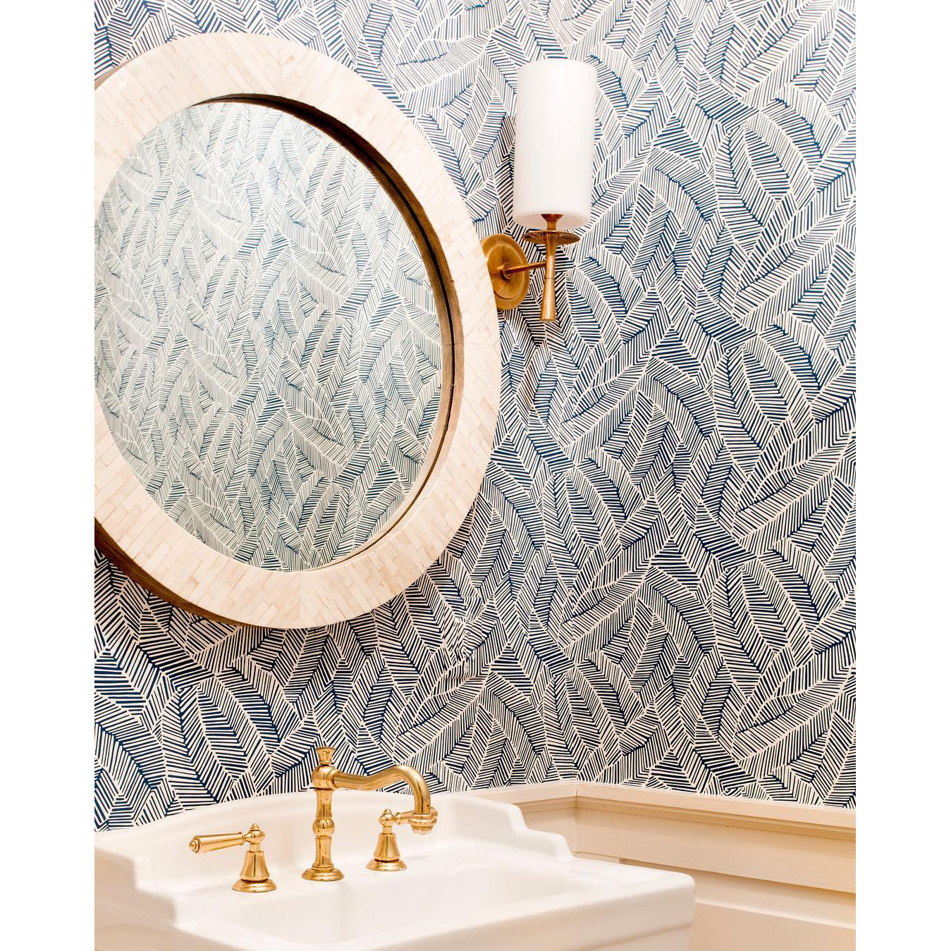 Knight Modern Minimalist Fabric Glass Wall Lamp - Lamp Copper