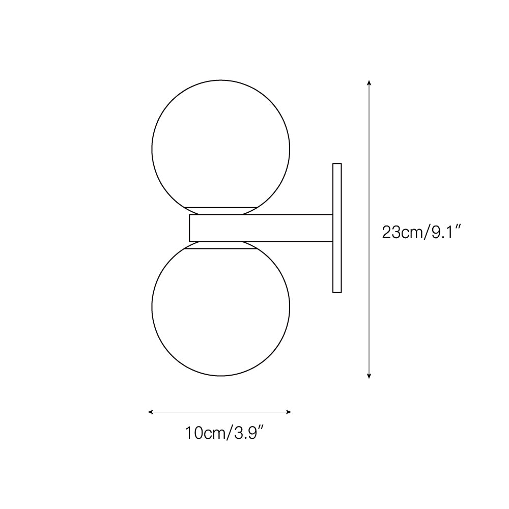 Lush Modern Minimalist Globe Alabaster Wall Lamp - Lamp Copper