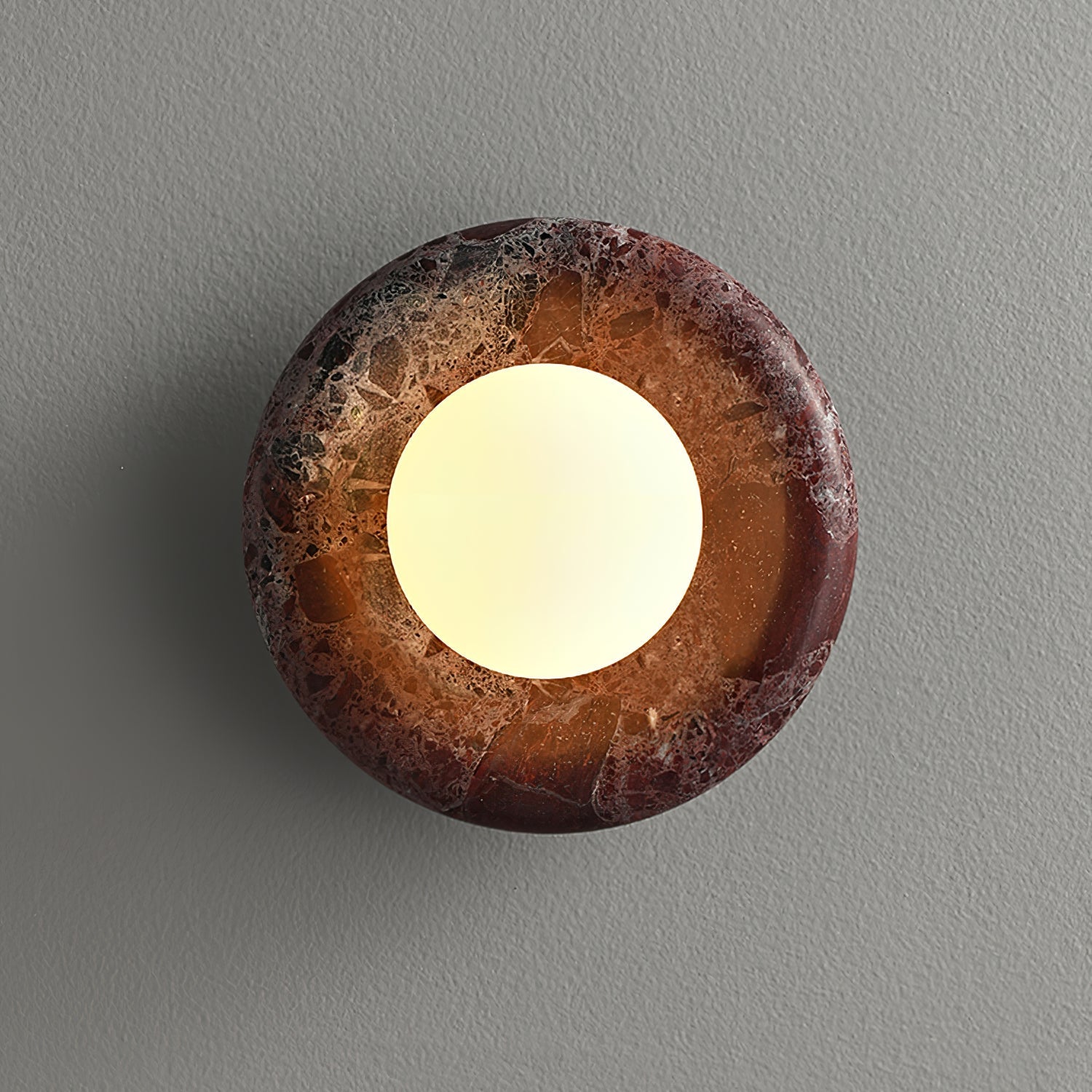 Amber Vintage Marble Wall Light - Blowlighting