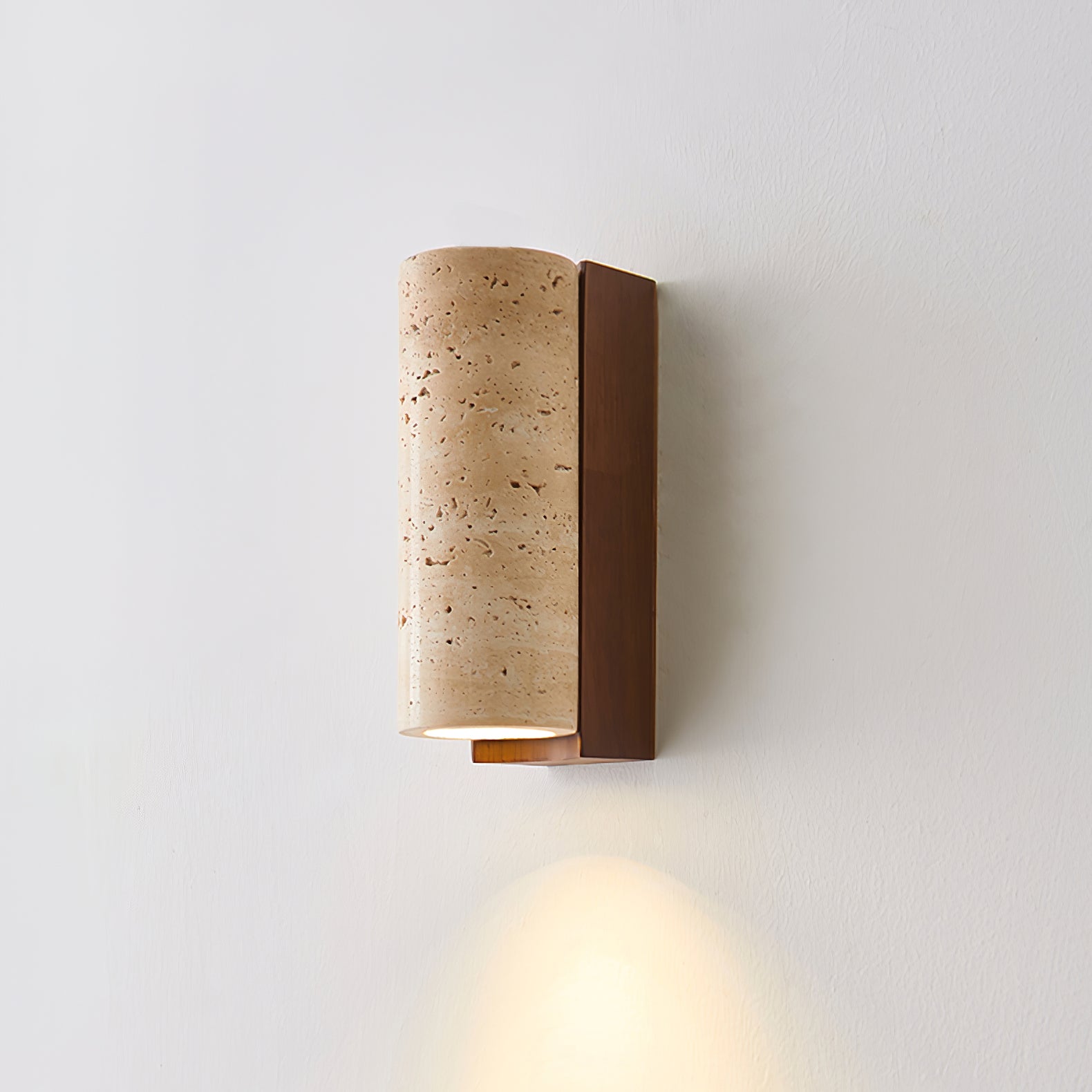 Lysandra Cylindrical Travertine Wall Light - Blowlighting