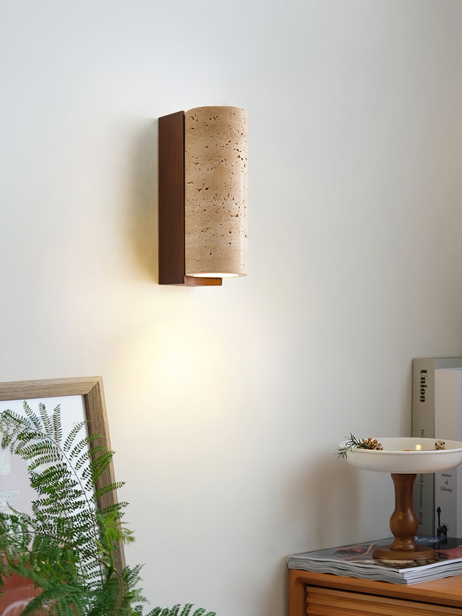 Lysandra Cylindrical Travertine Wall Light - Blowlighting