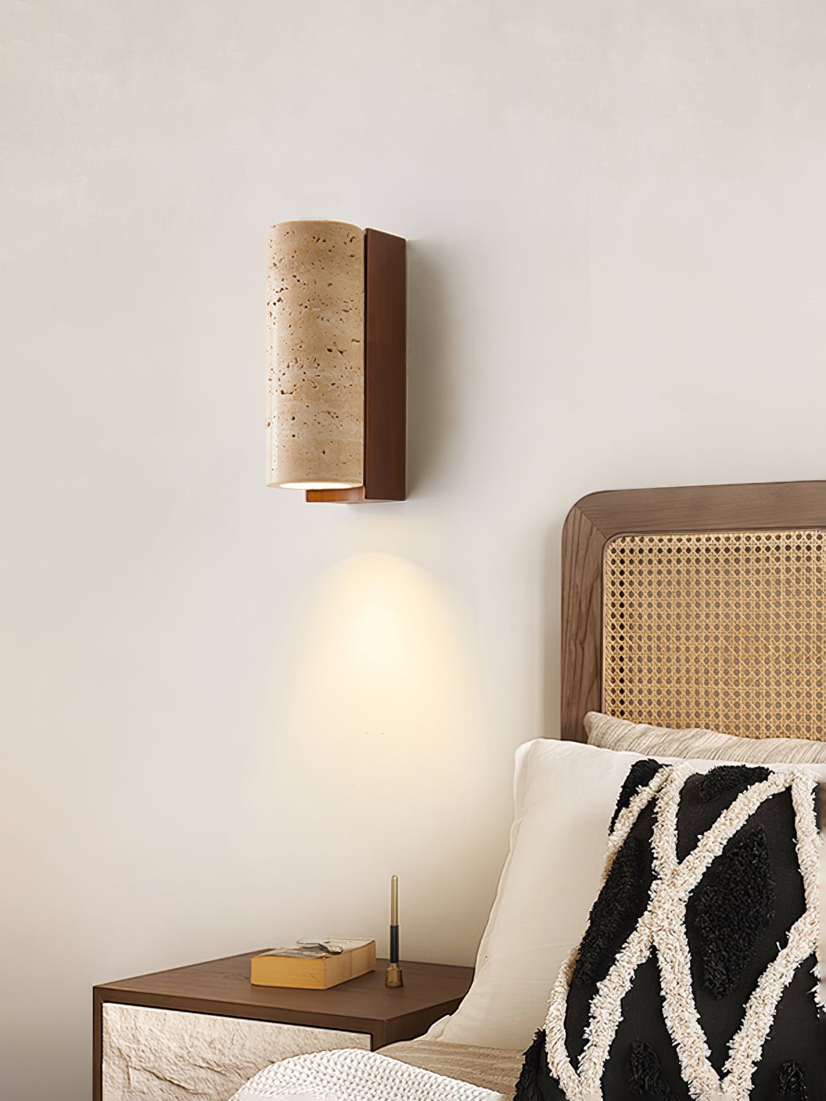Lysandra Cylindrical Travertine Wall Light - Blowlighting
