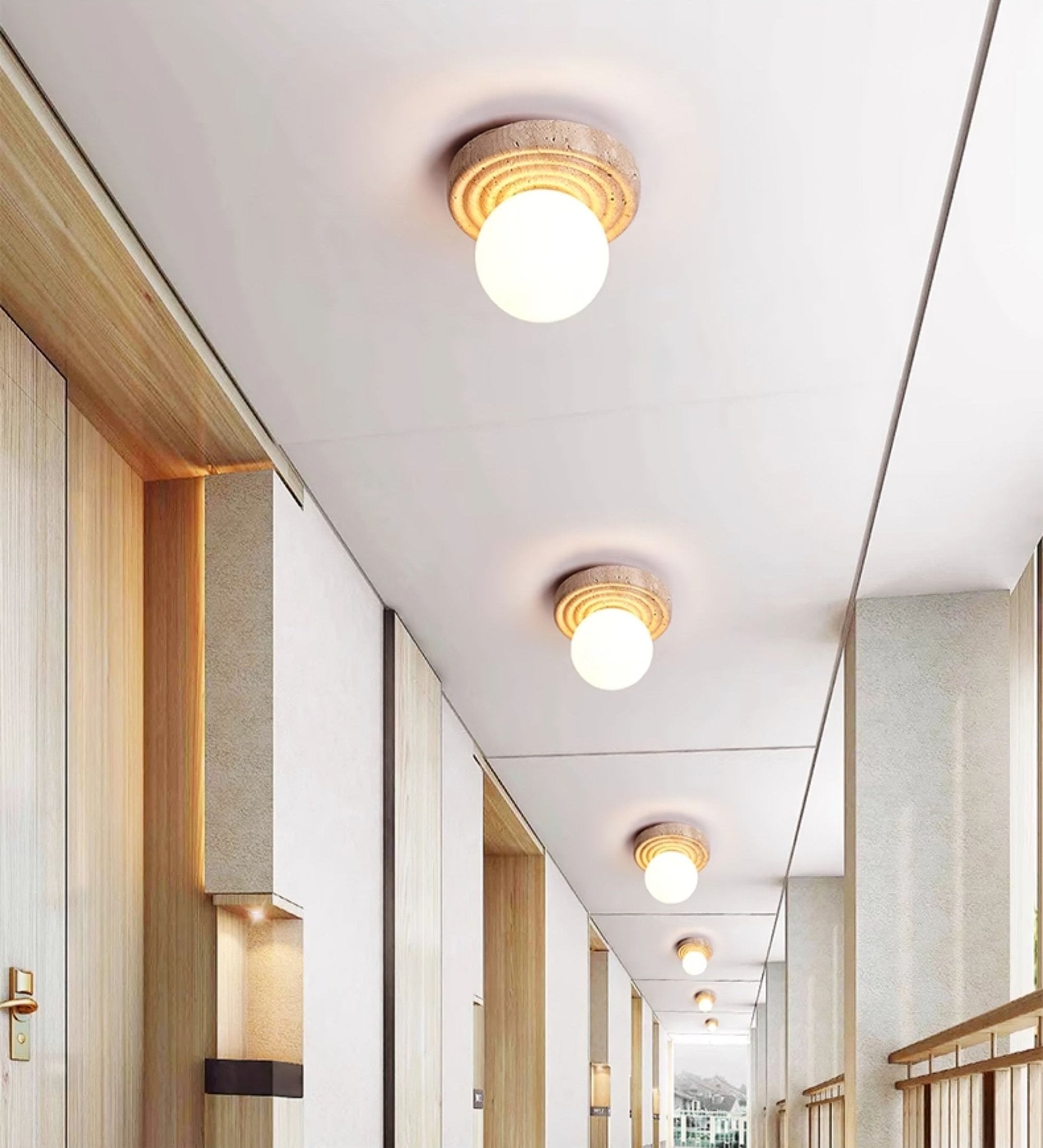 Carmen Travertine Ceiling Light - Letslighting