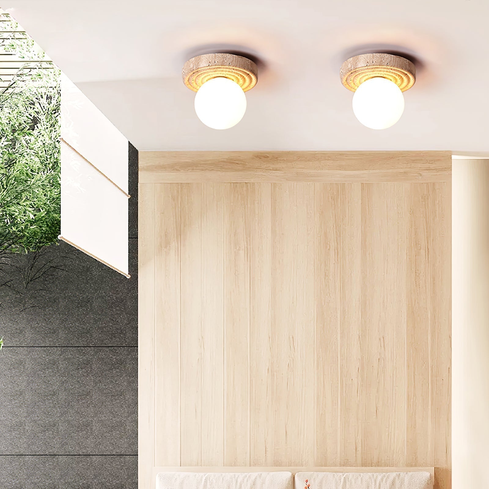 Carmen Travertine Ceiling Light - Letslighting