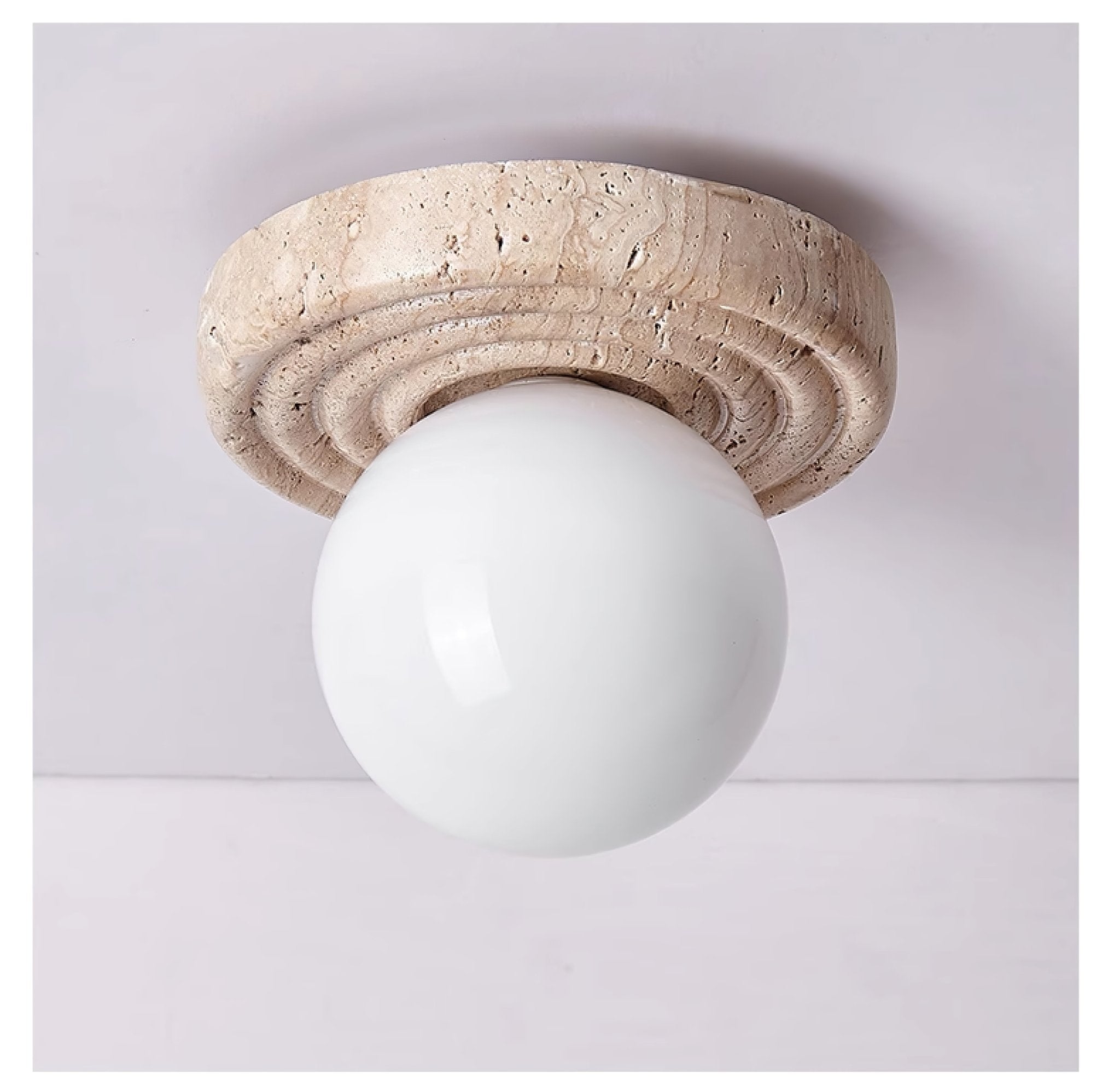 Carmen Travertine Ceiling Light - Letslighting