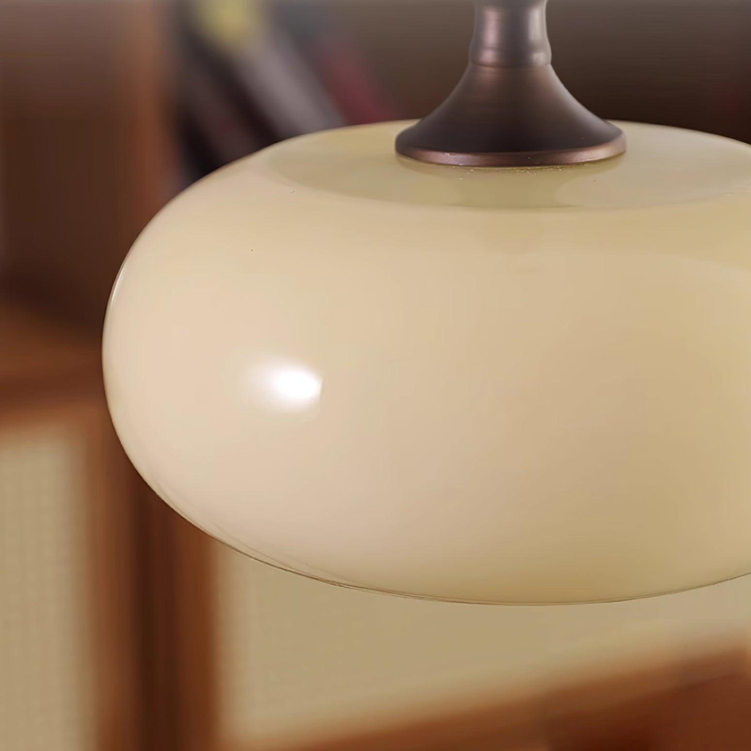Pendant Lamp White Glass Shade Brown Vintage - Letslighting