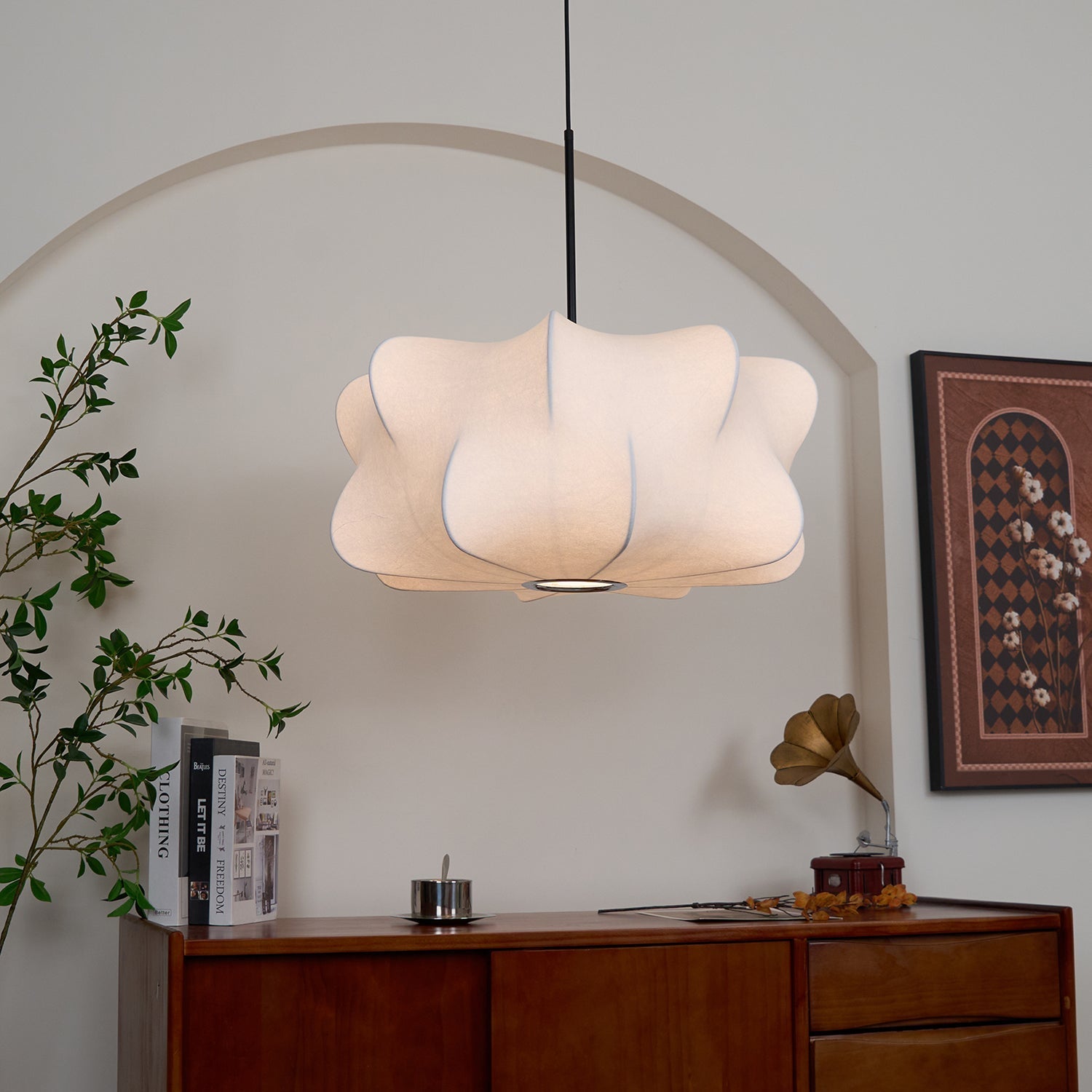 Ritta Lampada a Sospensione con Design a Bozzolo