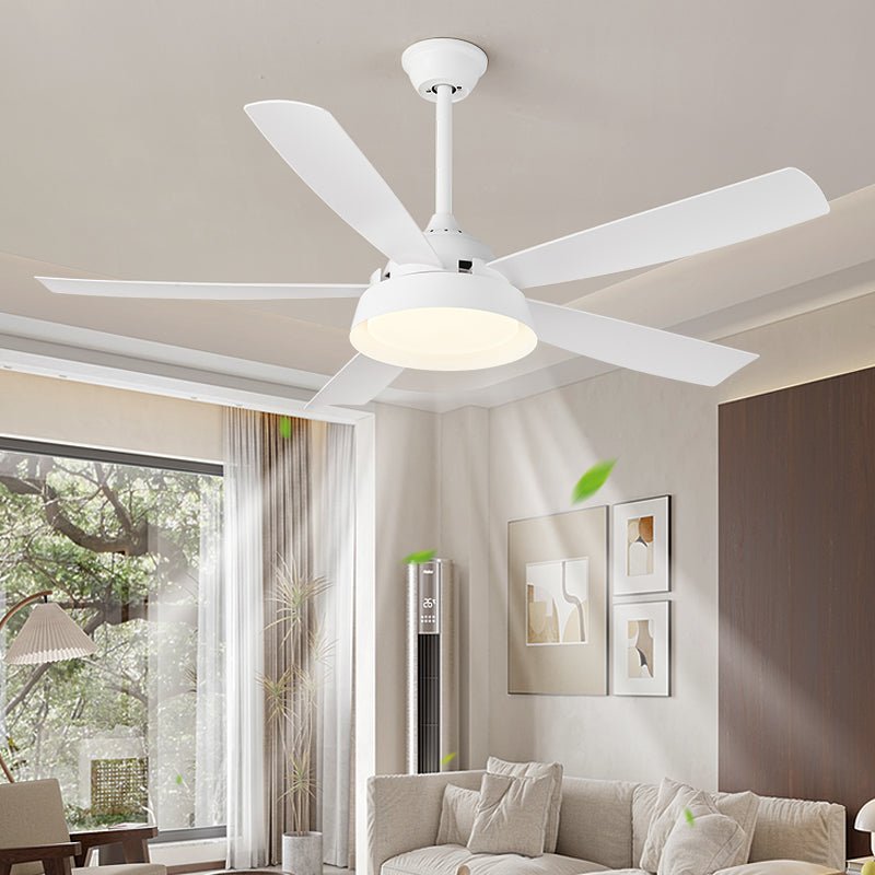 Ventilatore da soffitto Orvino con luce effetto legno e LED integrato