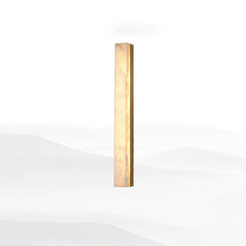 Quill Modern Minimalist Brass Alabaster Wall Lamp - Lamp Copper