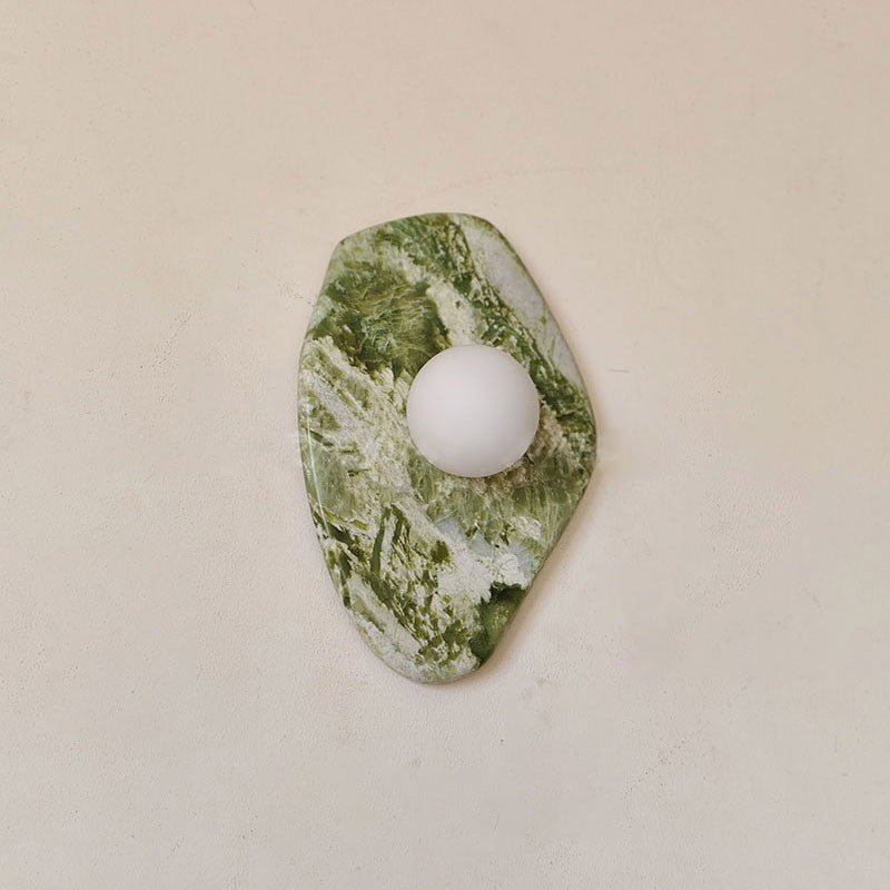 Avi Lampada da Parete Organica in Marmo Verde
