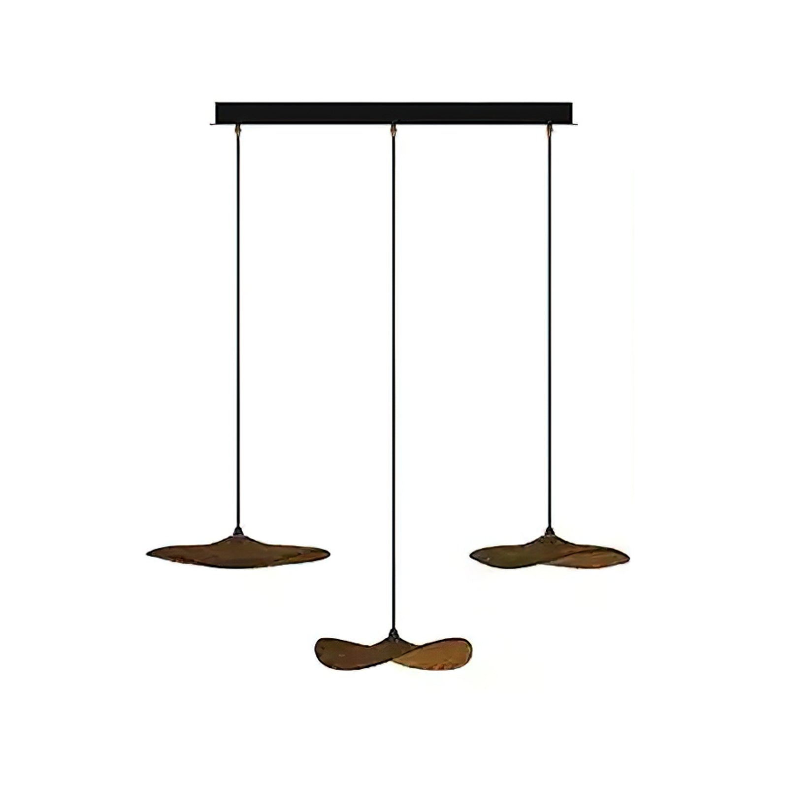 Abbott Modern Minimalist Empty Leaf Metal Wood Chandelier - Blowlighting