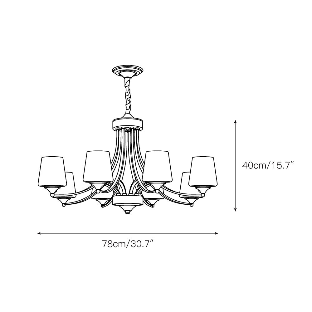 Ulrinara Postmodern Luxury Brass Glass Chandelier - Lamp Copper