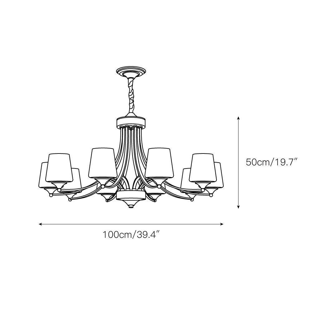 Ulrinara Postmodern Luxury Brass Glass Chandelier - Lamp Copper