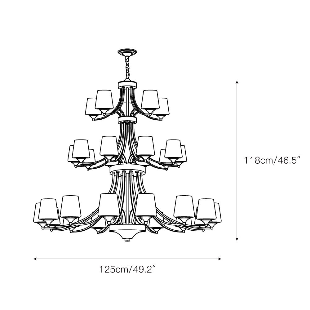 Ulrinara Postmodern Luxury Brass Glass Chandelier - Lamp Copper