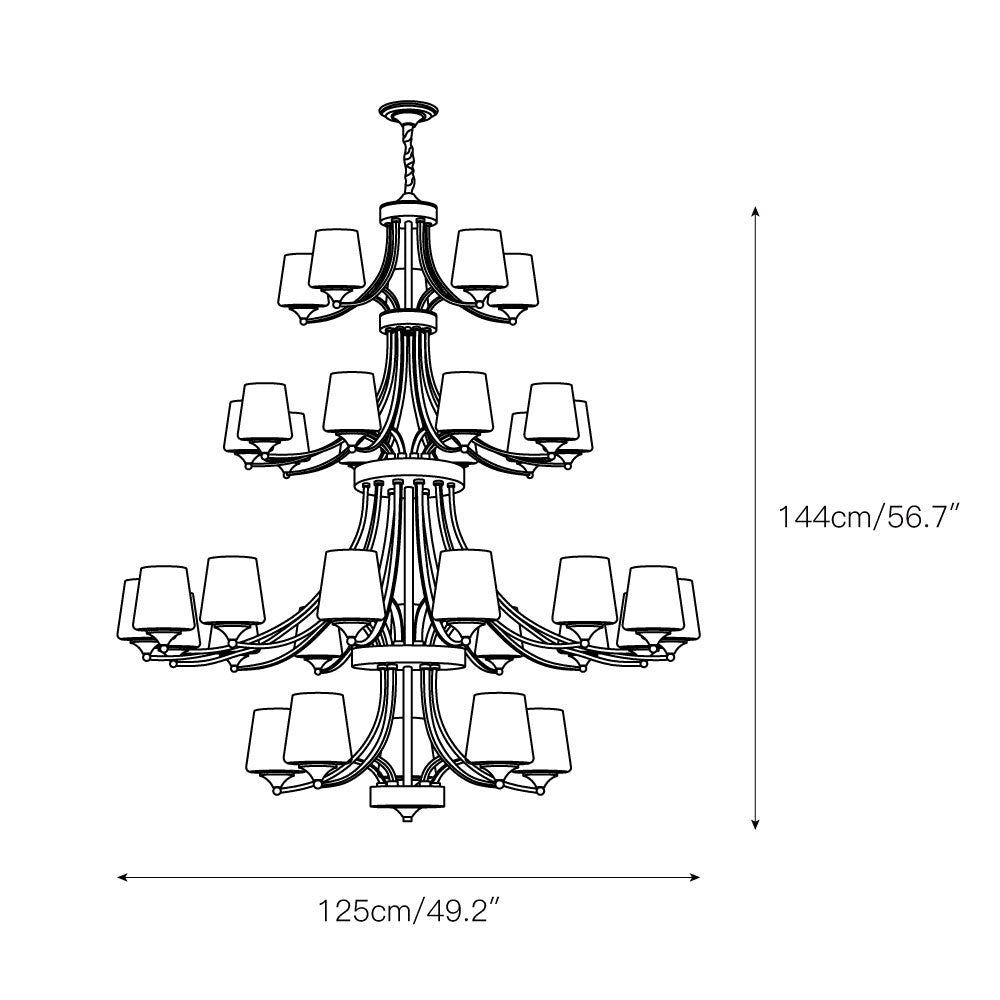 Ulrinara Postmodern Luxury Brass Glass Chandelier - Lamp Copper