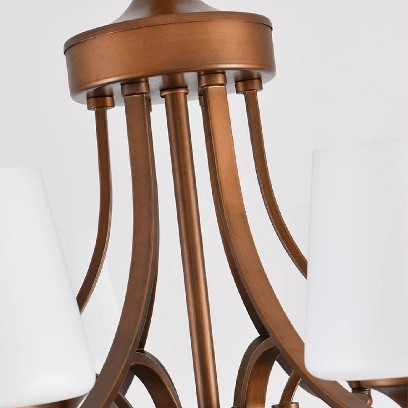 Ulrinara Postmodern Luxury Brass Glass Chandelier - Lamp Copper