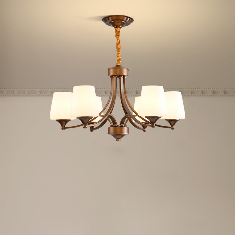 Ulrinara Postmodern Luxury Brass Glass Chandelier - Lamp Copper
