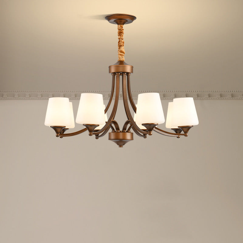 Ulrinara Postmodern Luxury Brass Glass Chandelier - Lamp Copper