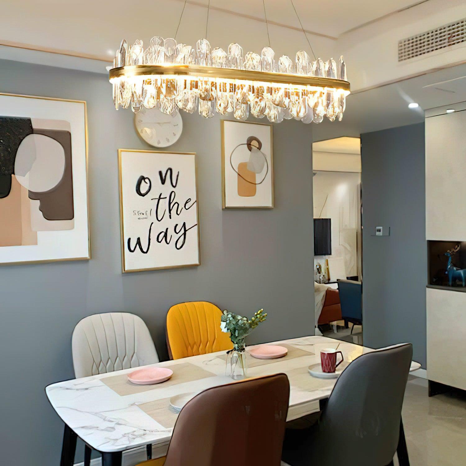 Lyvenisra Postmodern Luxury Crystal Metal Chandelier - Blowlighting