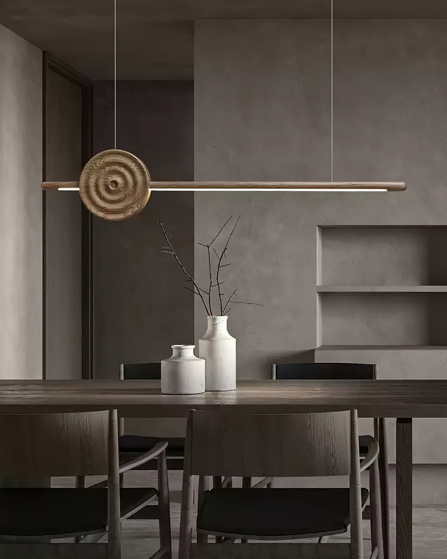 Aurora Chandelier Erhu Wood - Blowlighting