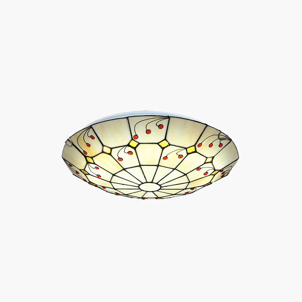 Tiffany Rustiche Vetro Plafoniere Cucina