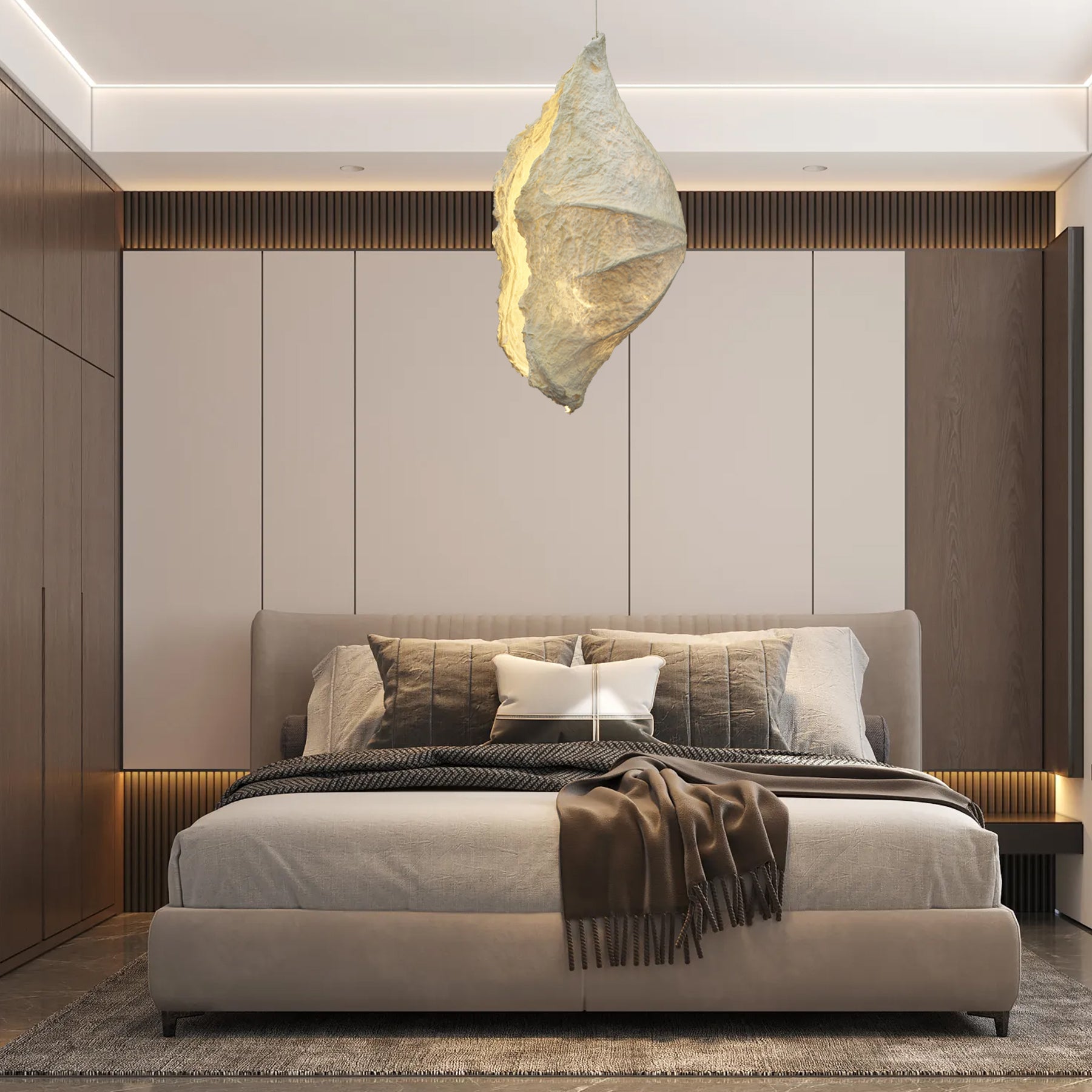 Altalis Artisanal Paper Pulp Pendant Light - Blowlighting