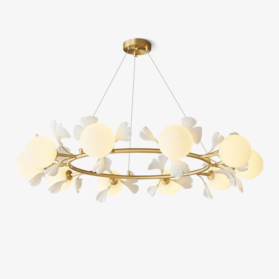 Evenielis Floral Brass Chandelier - Blowlighting