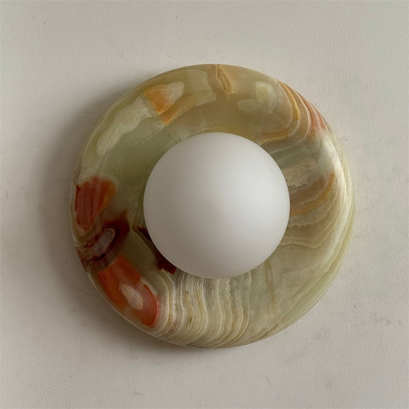 Vivina Modern Minimalist Cyan Jade Sconce Wall Lamp - Lamp Copper