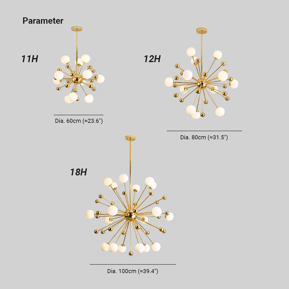 Silva Moderno LED Lux Lampadario Oro Vetro Camera da letto/Soggiorno/Sala da Pranzo