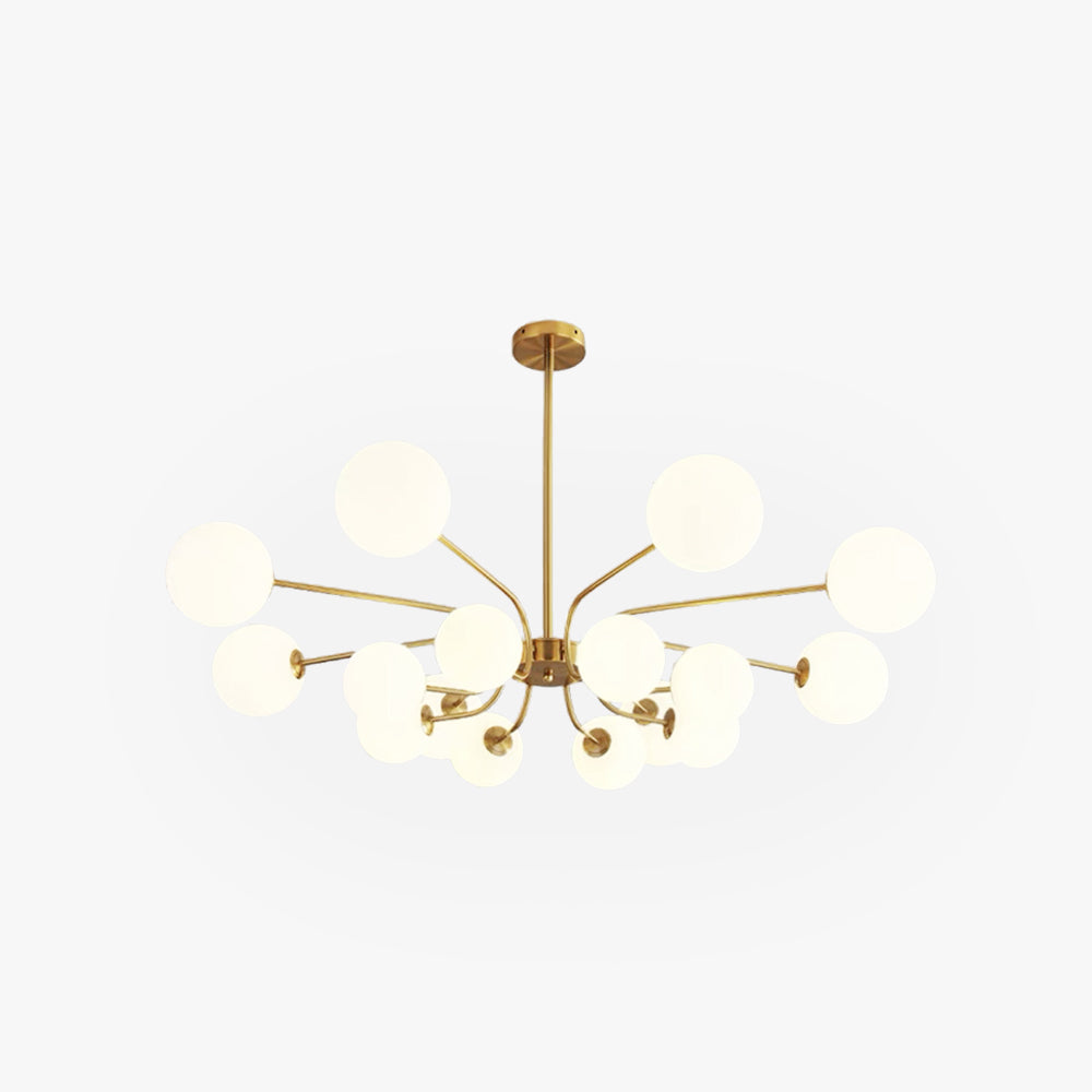 Valentina Moderno Metallo/Vetro LED Lux Lampadario Cromo/Oro Camera da letto/Soggiorno/Sala da Pranzo
