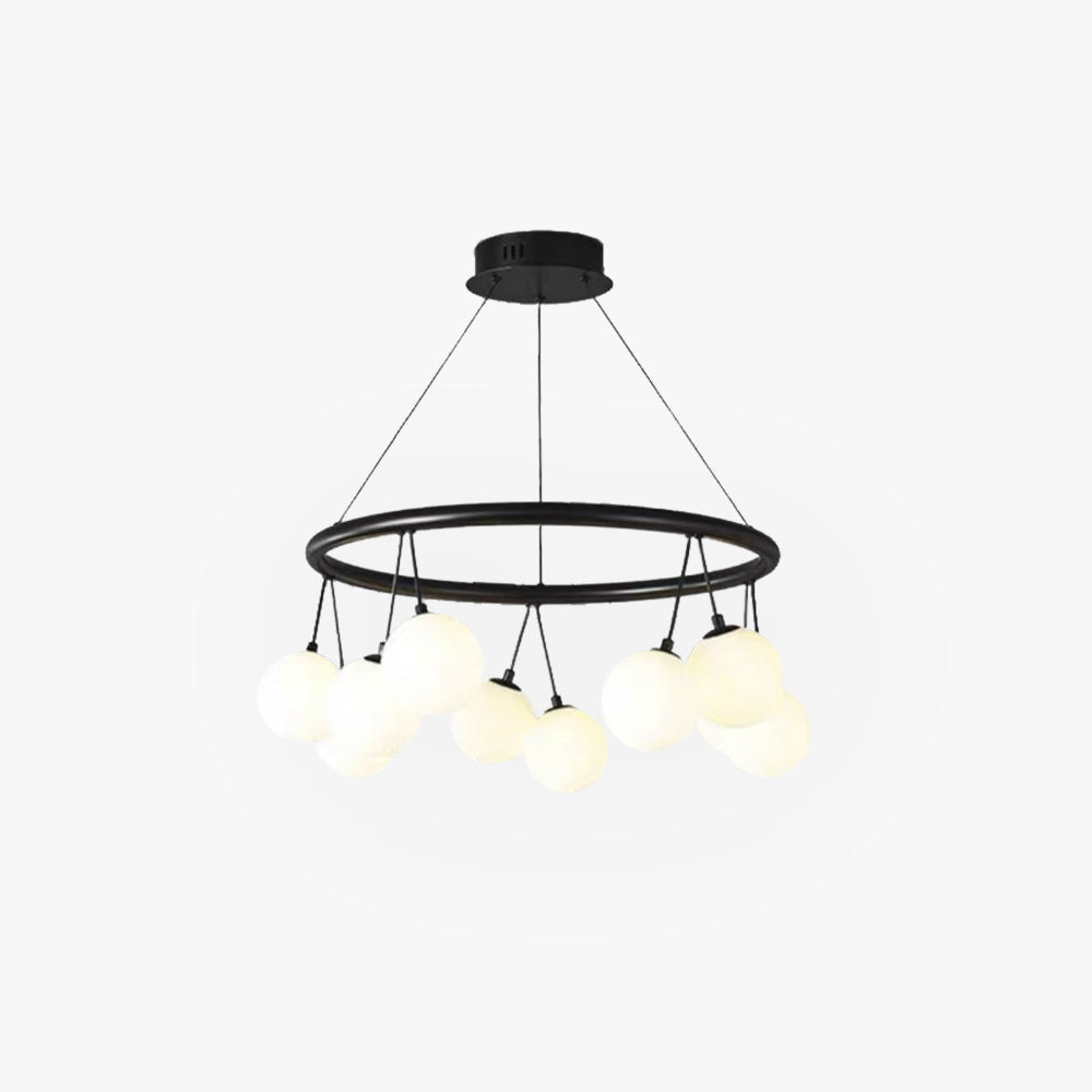 Valentina Nordico Metallo/Vetro Lux Lampadario Nero Camera da letto/Soggiorno