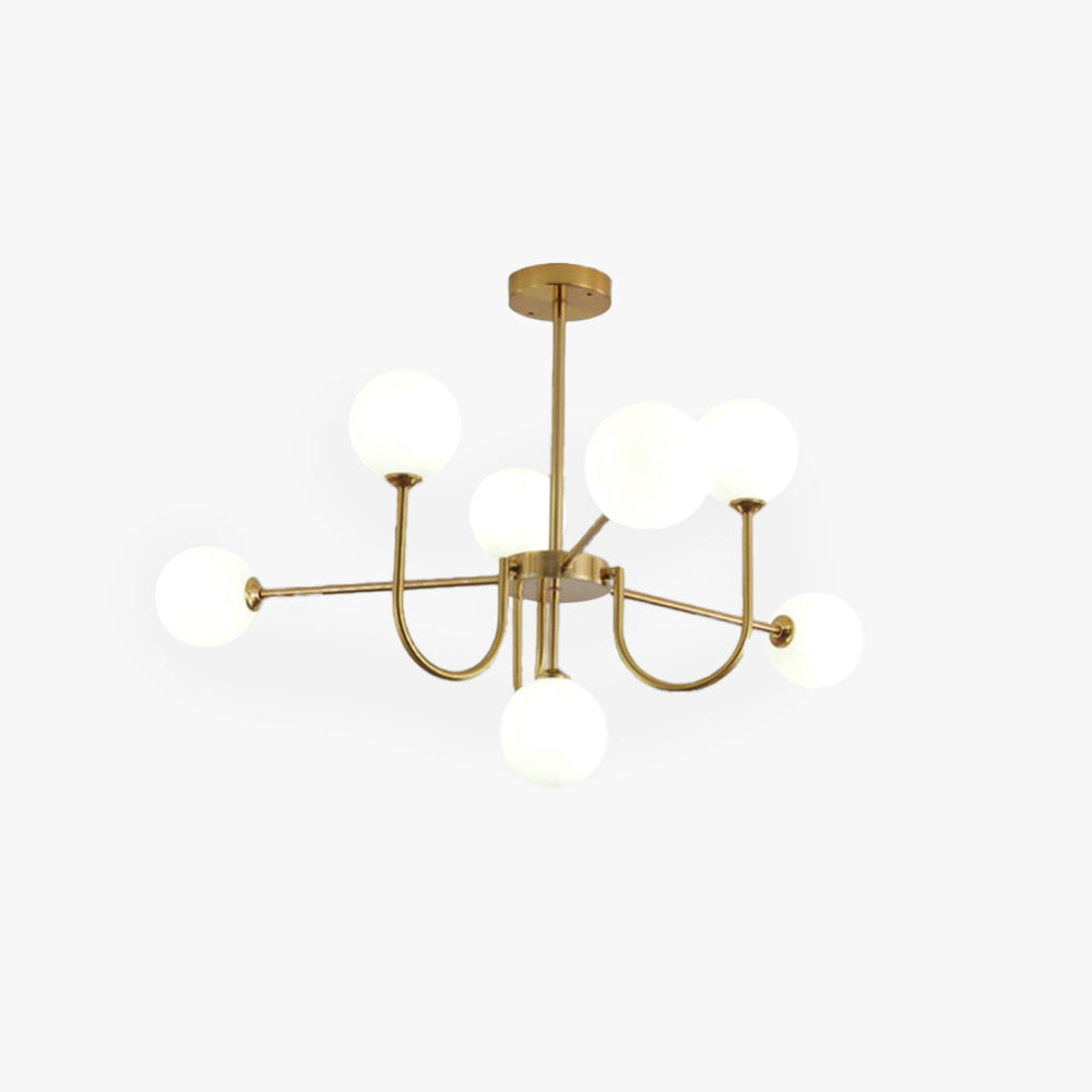 Valentina Moderno Metallo/Vetro Lux Lampadario Oro Soggiorno/Sala da Pranzo