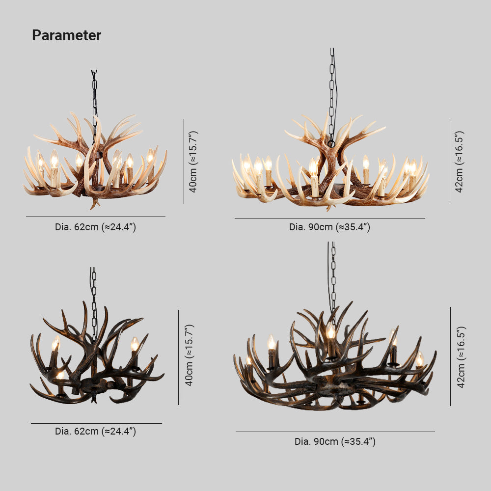 Silva Vintage Resina Sospensione Nero/Bianco/Legna Camera da Letto/Cucina