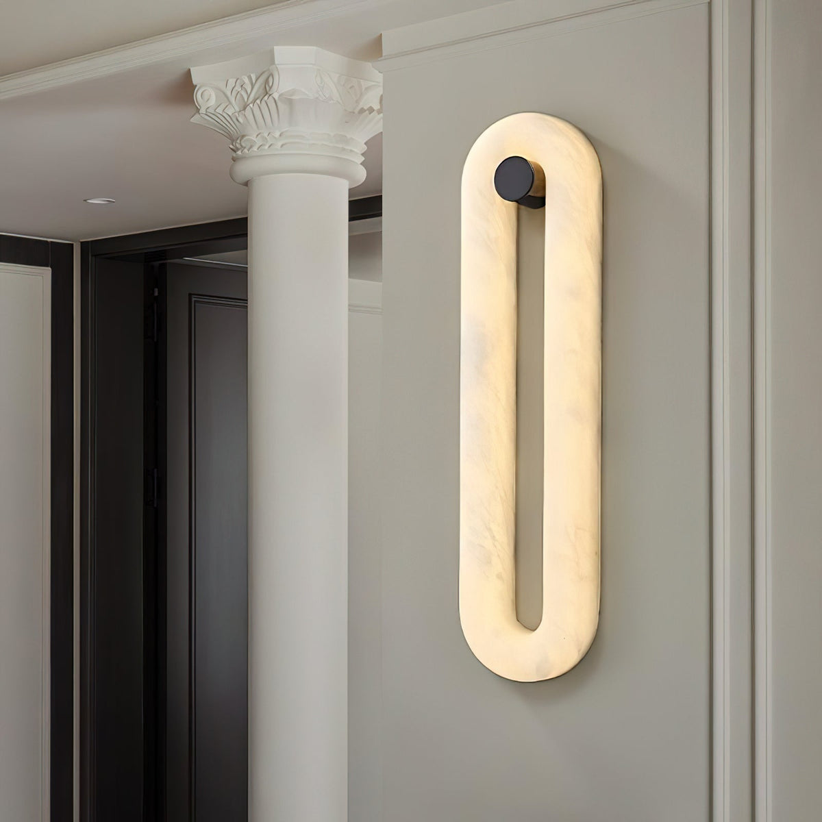 Mydorel Modern Minimalist Brass Alabaster Wall Lamp - Lamp Copper
