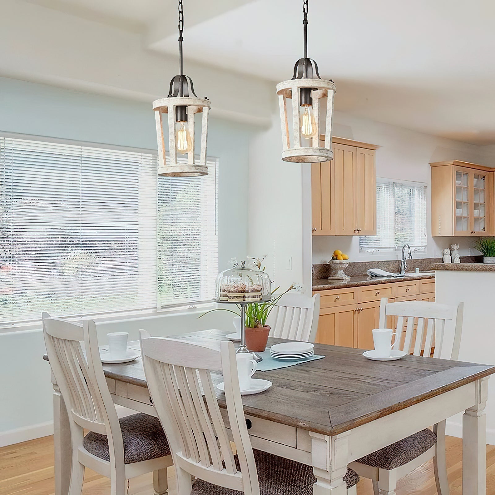 Veraeen Vintage Industrial Wood Metal Pendant Lamp - Lamp Copper