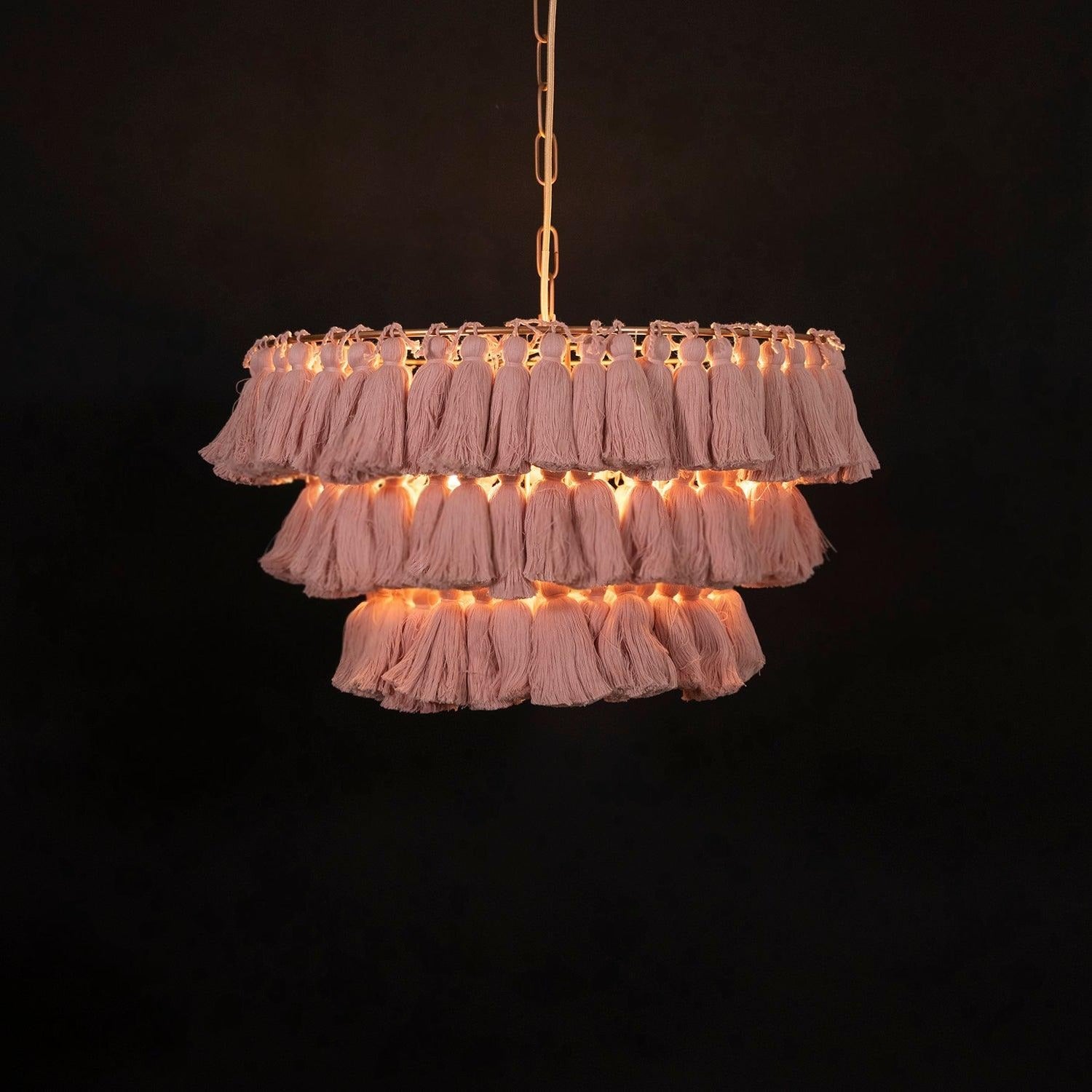 Lustra Lux Lampadario Rosa Bohemian Chic