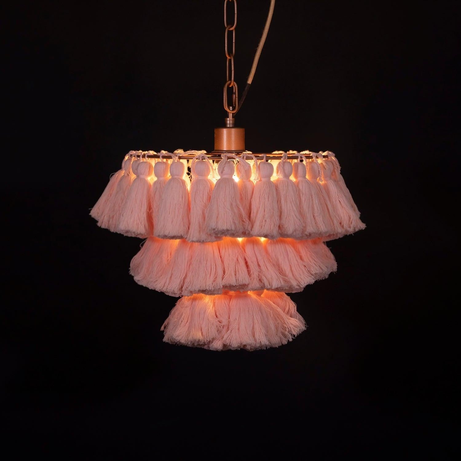 Lustra Lux Lampadario Rosa Bohemian Chic