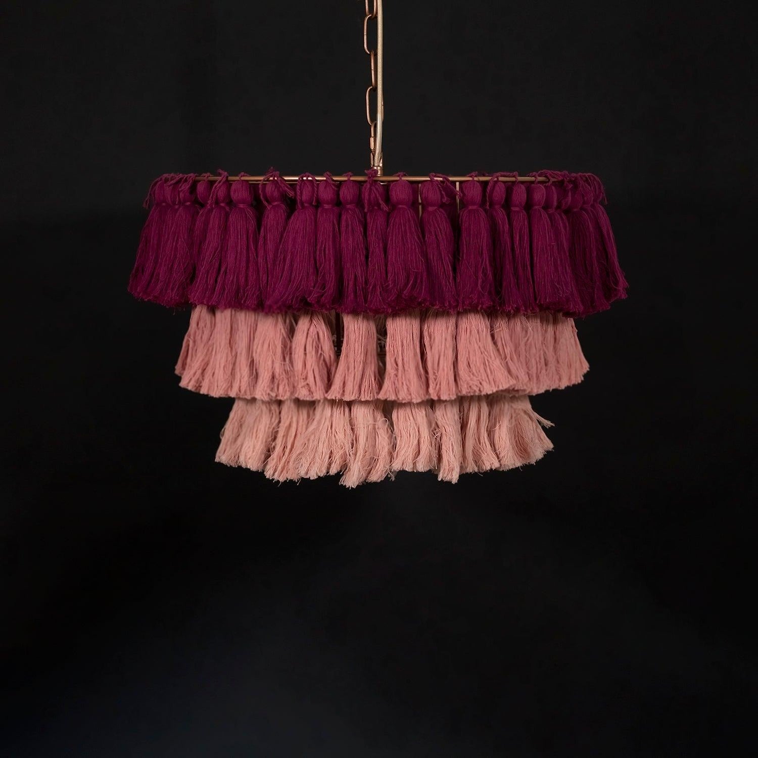 Lustra Lux Lampadario Rosa Bohemian Chic
