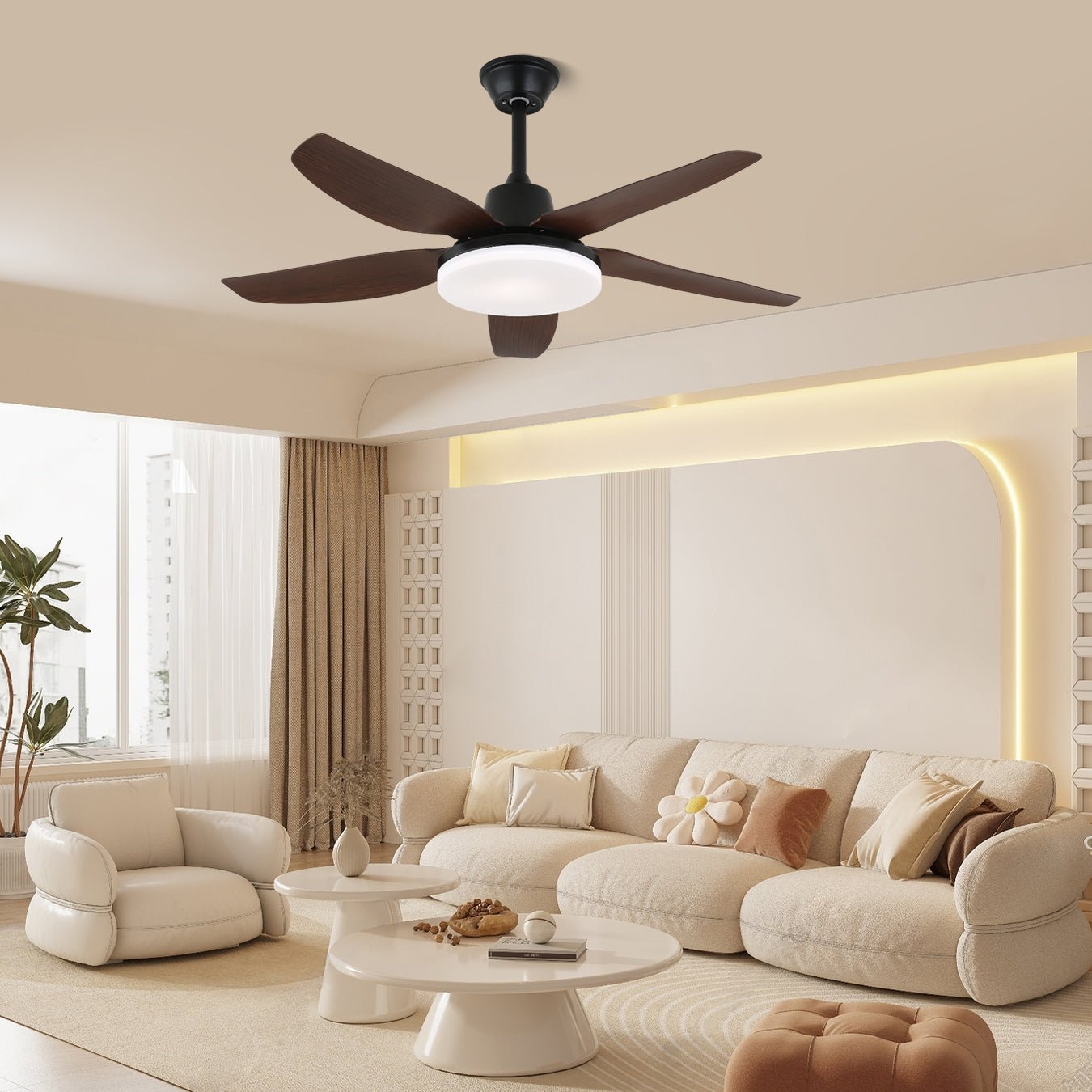 Ventilatore da Soffitto Luvo che mostra il suo design moderno e le sue caratteristiche