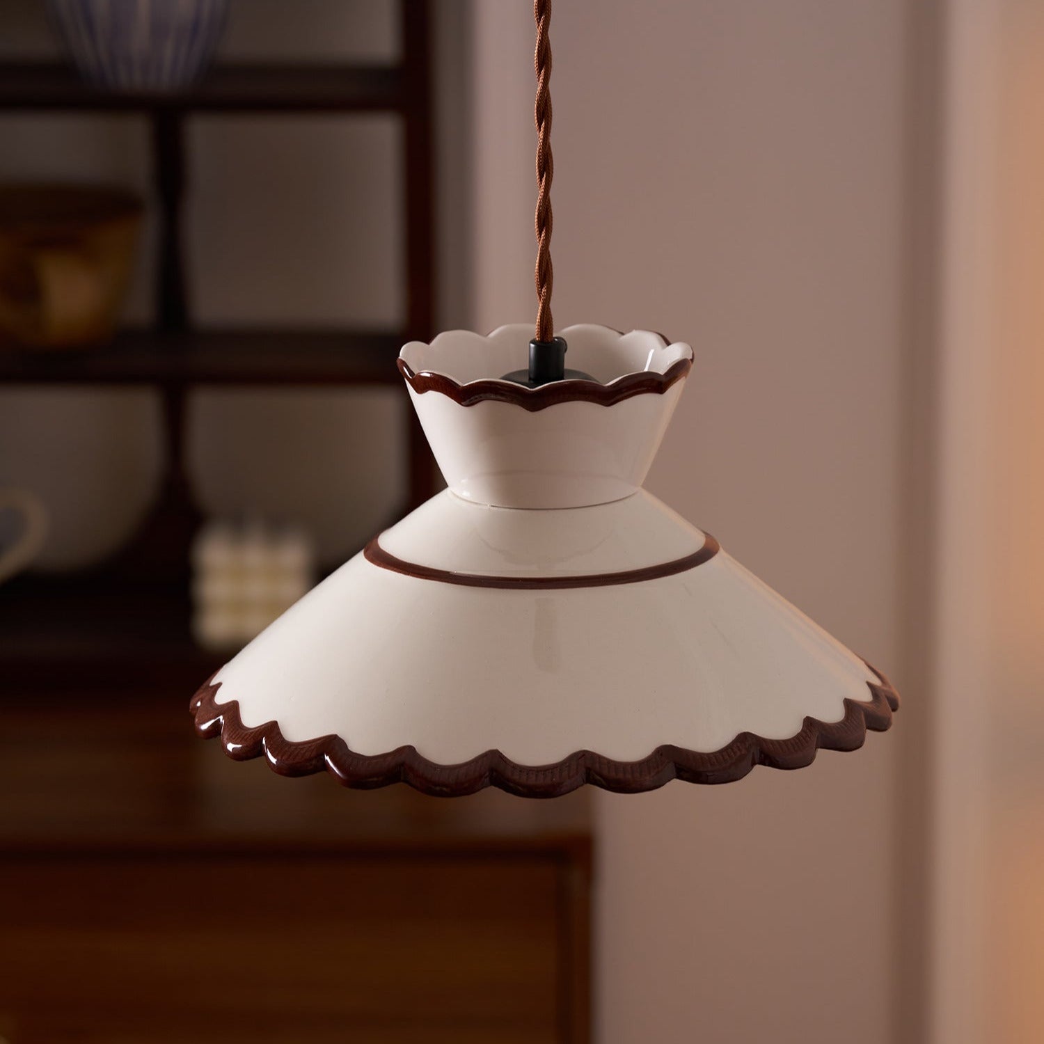 Olivia Lampade a Sospensione Retrò in Ceramica