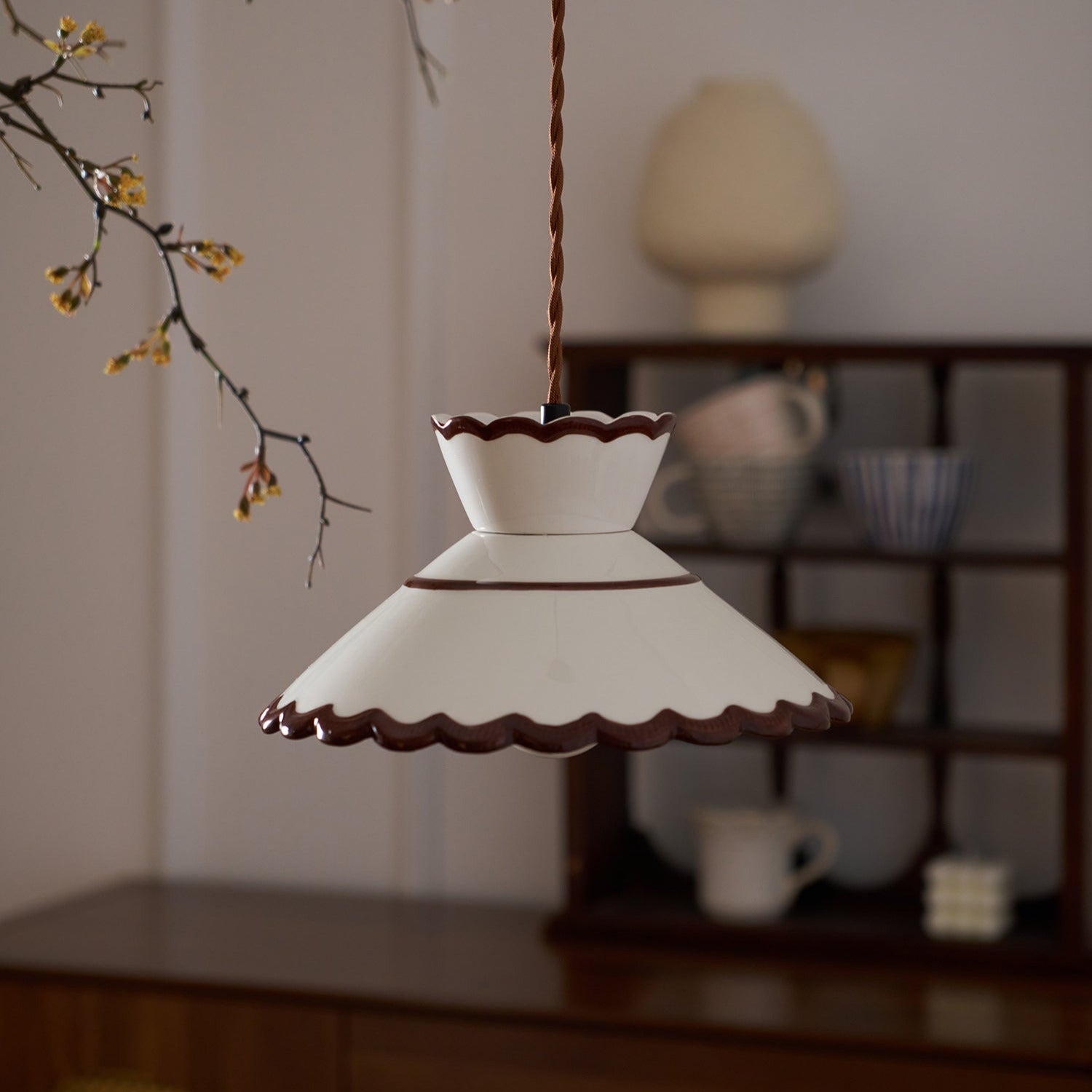Olivia Lampade a Sospensione Retrò in Ceramica