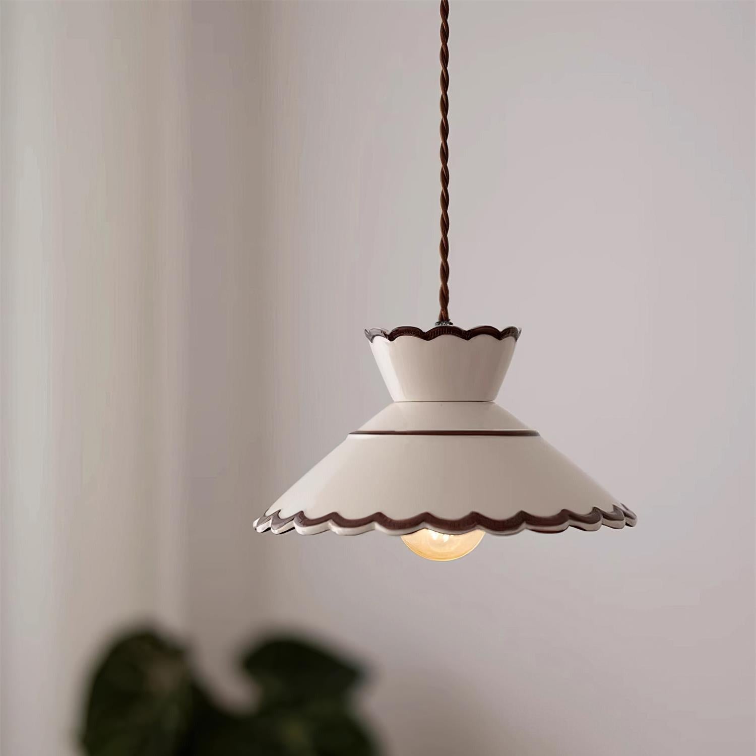 Olivia Lampade a Sospensione Retrò in Ceramica
