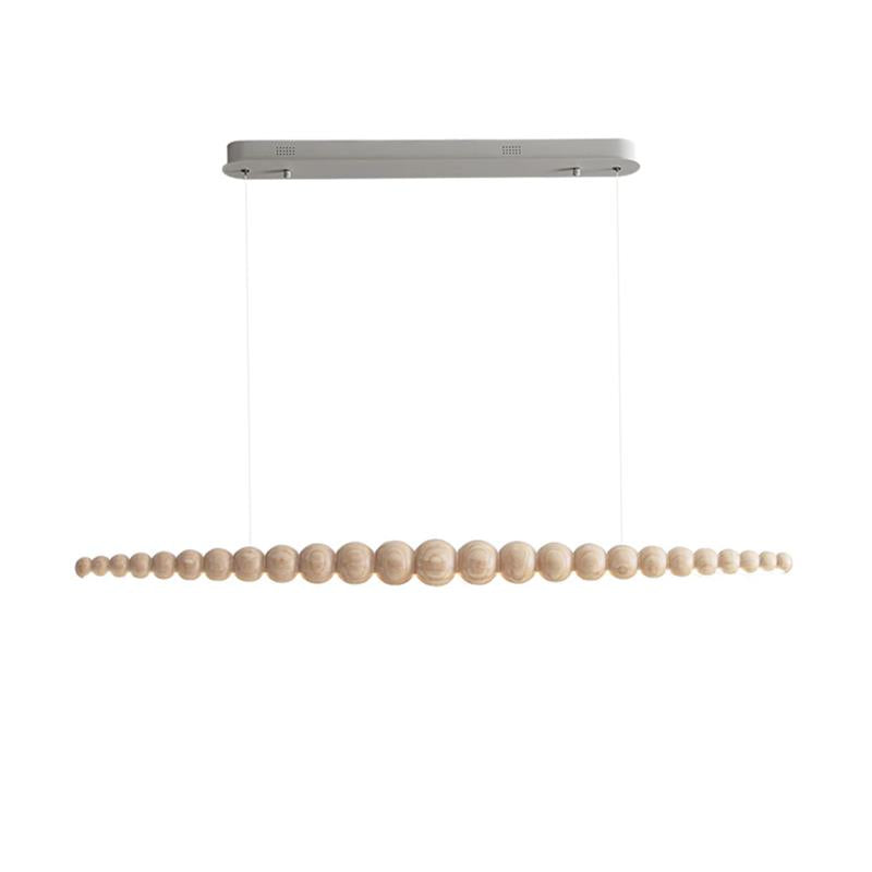 Muto Lampadario in Legno con Perle