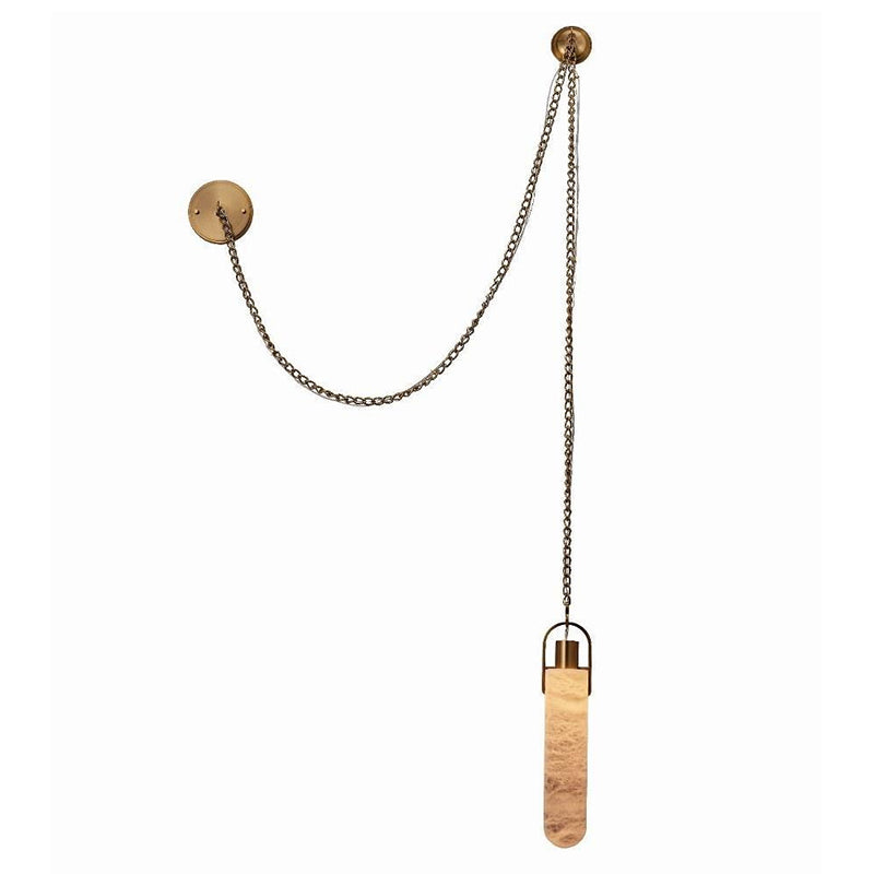 Uphaos Modern Minimalist Alabaster Metal Pendant Lamp - Lamp Copper