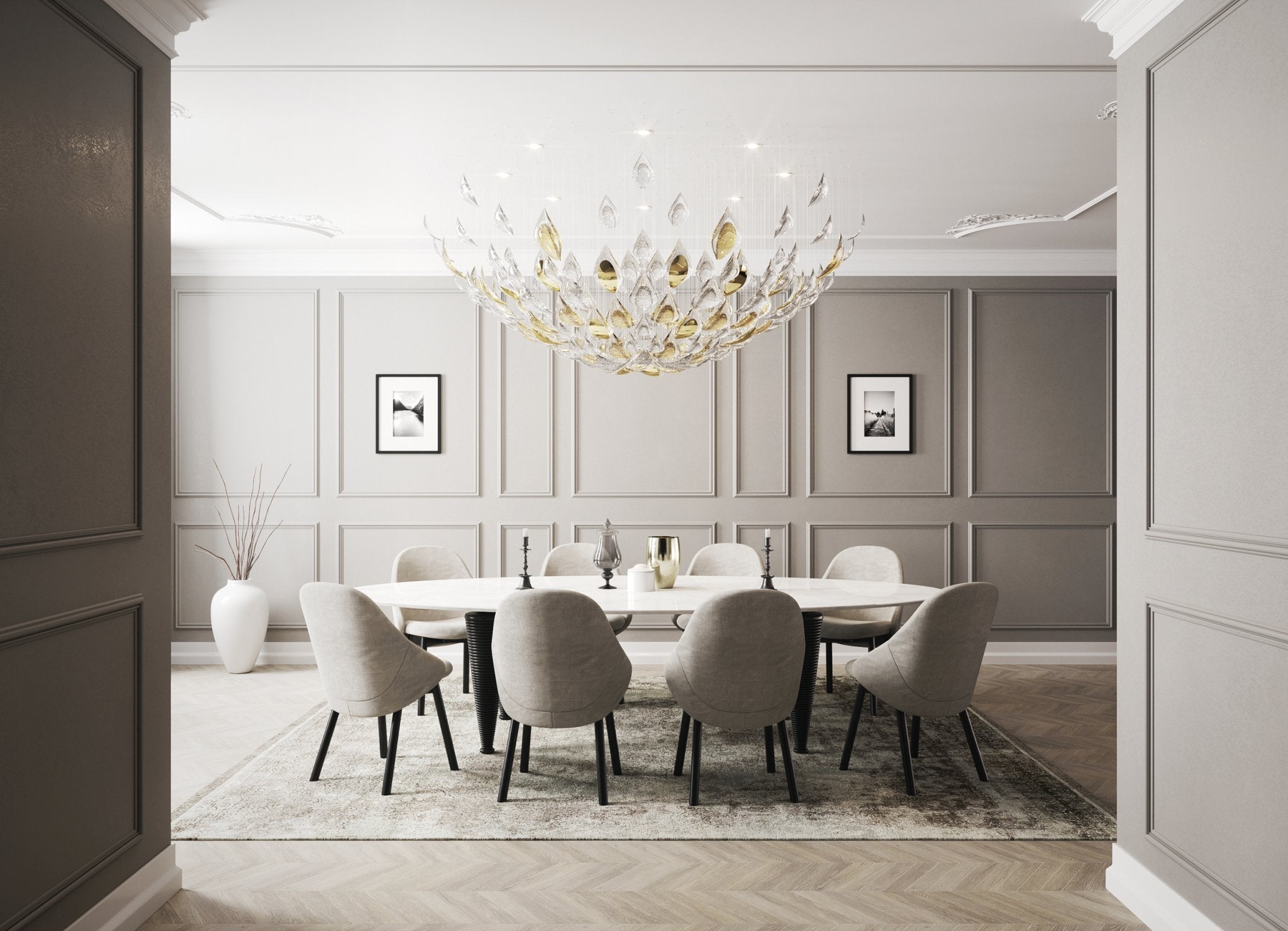 Avynen Crystal Petal Chandelier - Blowlighting