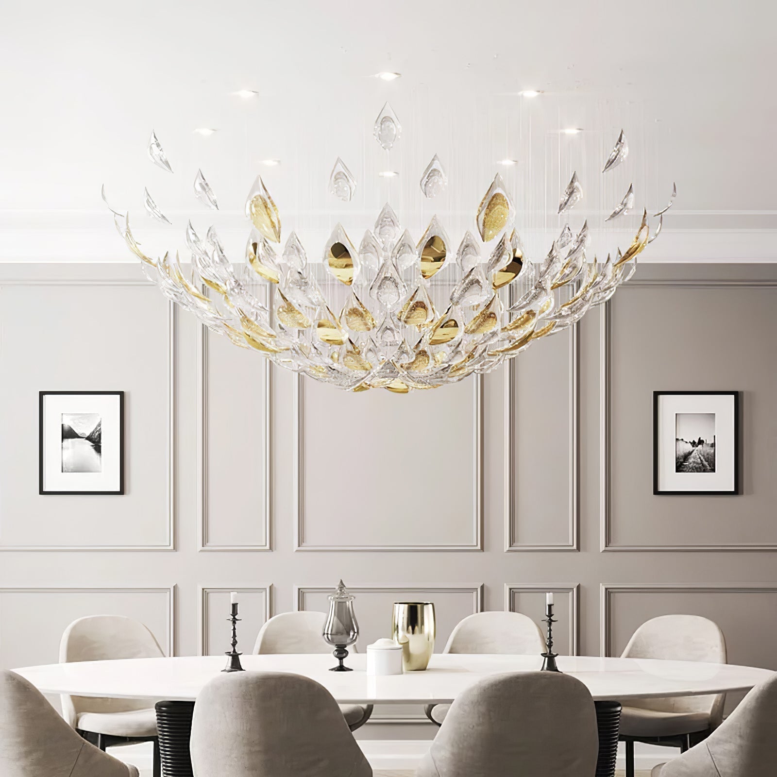 Avynen Crystal Petal Chandelier - Blowlighting