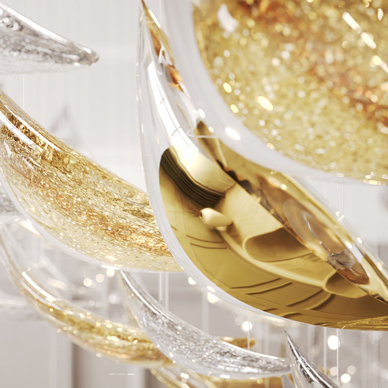 Avynen Crystal Petal Chandelier - Blowlighting