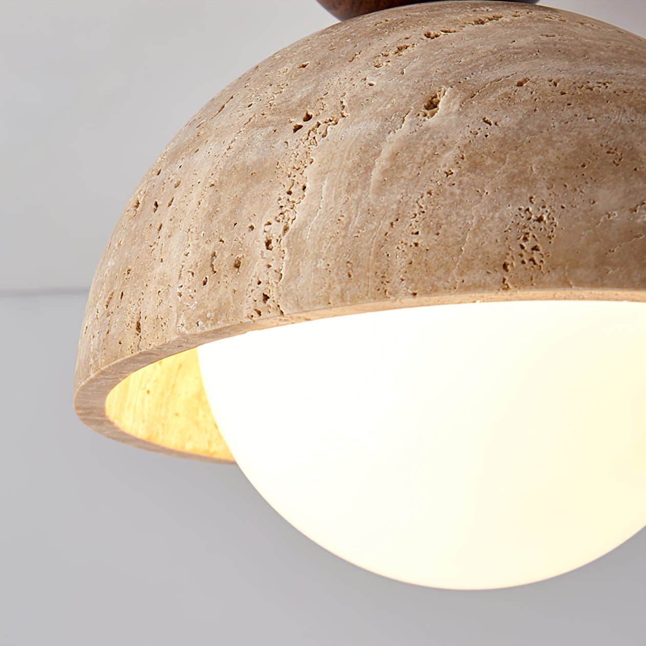 Solana Travertine Ceiling Light - Blowlighting